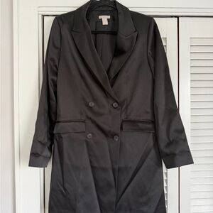 H&M Black Double-Breasted Blazer